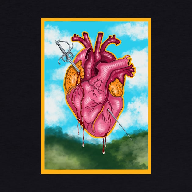 Heart Attack Digital Painting by NibsonMother